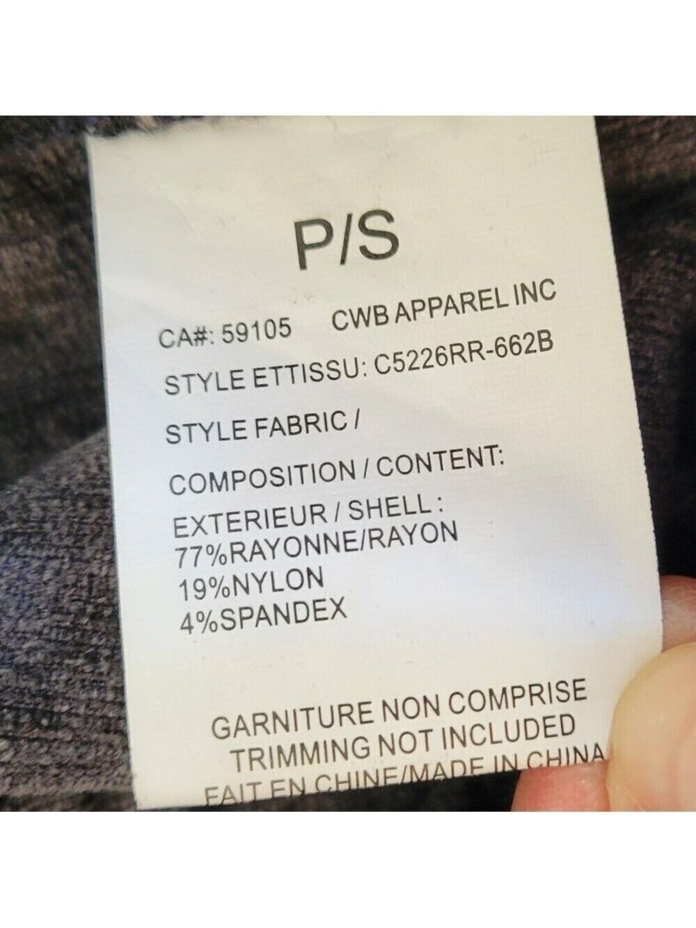 Charlie B Velour Pull On Drawstring Straight Leg Pants Gray Plaid Women's Size S - Picture 8 of 10